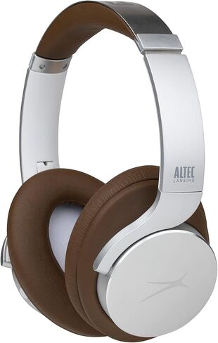 Altec Lansing Comfort Q+ Bluetooth Headphones, Active Noise Cancellation, Comfortable, Quite, Noise Cancelling Headphone, Up to 26 Hours of Playtime, 30 Ft. Wireless Range, White/Cream in Saudi Arabia