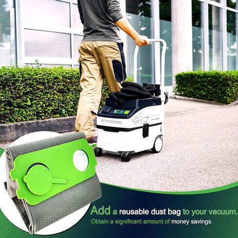 كيس غبار طويل العمر قابل لإعادة الاستخدام - قماش مكون من 4 طبقات، يناسب شفاط الغبار Festool - CT Midi وMini وCT 15 تم تصنيعه في عام 2019. (بواسطة ZZHANFF) in Kuwait