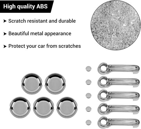 Hoolcar Exterior Door Handle Cover Tailgate Handle Cover Recess Guard Compatible with 2007-2017 Jeep Wrangler JK JKU Sports Sahara Freedom Rubicon Unlimited, Black, 15PCs in Saudi Arabia