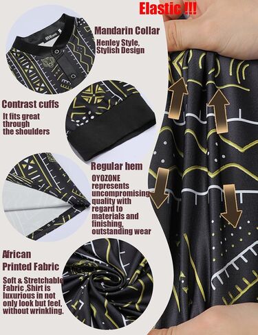 Men's African Traditional Pattern Print Shirt Casual Short Sleeve Button Down Shirts Luxury Printed Dashiki for Men in Saudi Arabia