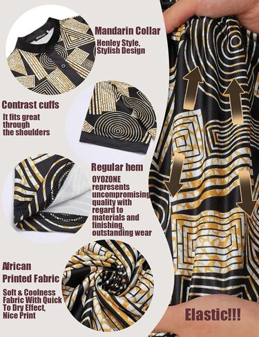 Men's African Traditional Pattern Print Shirt Casual Short Sleeve Button Down Shirts Luxury Printed Dashiki for Men in Saudi Arabia