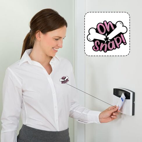Oh Snap Retractable Badge Reel with ID Clip Name Tag Card Funny Broken Bone Gift for Nurses Office Worker Radiology X-Ray Orthopedics Nursing Student Alligator Clip in Saudi Arabia