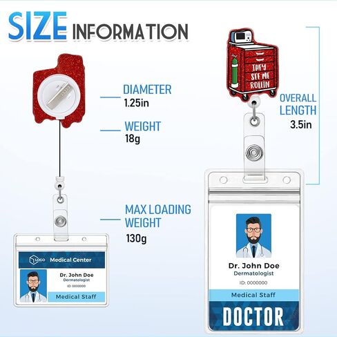 Plifal Badge Reel Holder Retractable with ID Clip for Nurse Nursing Name Tag Card Funny They See Me Rolling ICU ER Nursing Student Teacher Doctor RN LPN Medical Assistant Work Office Alligator Clip in Saudi Arabia