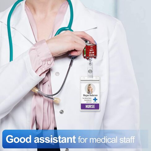 Plifal Badge Reel Holder Retractable with ID Clip for Nurse Nursing Name Tag Card Funny They See Me Rolling ICU ER Nursing Student Teacher Doctor RN LPN Medical Assistant Work Office Alligator Clip in Saudi Arabia