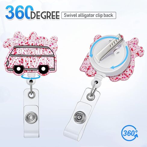 Plifal Badge Reel Holder Retractable with ID Clip for Nurse Nursing Name Tag Card Funny They See Me Rolling ICU ER Nursing Student Teacher Doctor RN LPN Medical Assistant Work Office Alligator Clip in Saudi Arabia