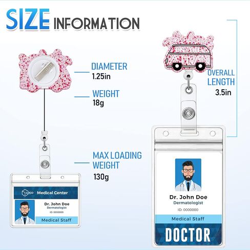 Plifal Badge Reel Holder Retractable with ID Clip for Nurse Nursing Name Tag Card Funny They See Me Rolling ICU ER Nursing Student Teacher Doctor RN LPN Medical Assistant Work Office Alligator Clip in Saudi Arabia