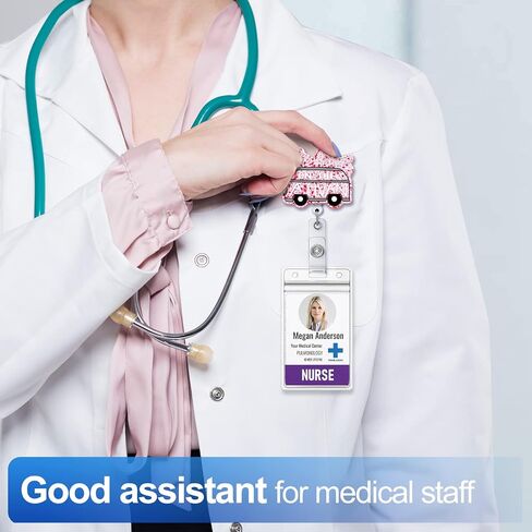 Plifal Badge Reel Holder Retractable with ID Clip for Nurse Nursing Name Tag Card Funny They See Me Rolling ICU ER Nursing Student Teacher Doctor RN LPN Medical Assistant Work Office Alligator Clip in Saudi Arabia