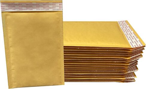 StarBoxes 20 Kraft Bubble Mailers 6x10 بوصة - #0 أكياس مظاريف مبطنة ذاتية الغلق، أصفر in Kuwait