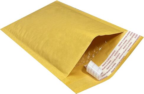 StarBoxes 20 Kraft Bubble Mailers 6x10 بوصة - #0 أكياس مظاريف مبطنة ذاتية الغلق، أصفر in Kuwait