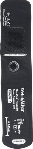 Welch Allyn REUSE-07-2MQ FlexiPort Reuseable One Piece Cuffs, Two-Tube Cuff, Infant, Size 7 in Saudi Arabia