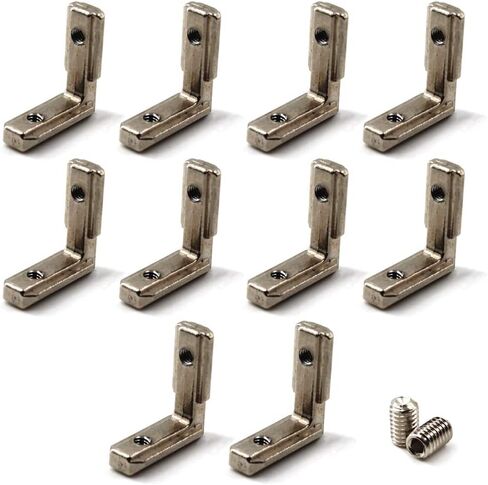 2020 Corner Bracket T Slot Corner Connector L-Shape Corner Joint Bracket for European Standard Aluminum Profile Come with Screws (Pack of 10) in Saudi Arabia