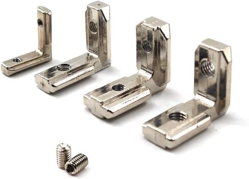 2020 Corner Bracket T Slot Corner Connector L-Shape Corner Joint Bracket for European Standard Aluminum Profile Come with Screws (Pack of 10) in Saudi Arabia