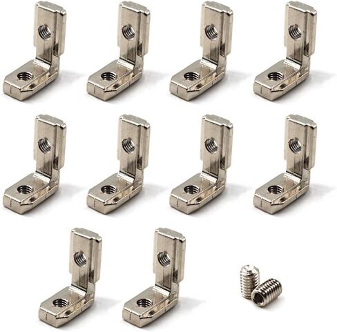 2020 Corner Bracket T Slot Corner Connector L-Shape Corner Joint Bracket for European Standard Aluminum Profile Come with Screws (Pack of 10) in Saudi Arabia