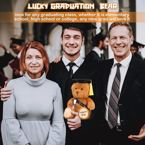 2024 هدايا الدب التخرج لها 11 بوصة لعبة الدب القطيفة التخرج مع قبعة سوداء تهانينا غراد للممرضة رياض الأطفال الابتدائية المدرسة الثانوية فئة الكلية لعام 2024 in Kuwait