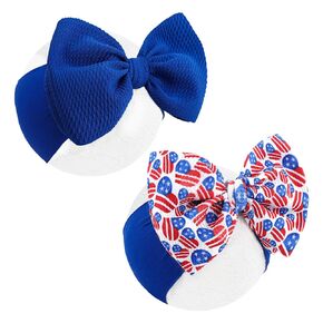 4th of July Baby Bows Patriotic Headband American Flag Baby Girls Headband Red Blue Hair Bows Fourth of July Headbands for Infant Toddler Girl Accessories