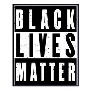 Black Lives Matter Wall Art Poster - 8x10 African American Pride Print for Living Room, Bedroom, Office - Gift for Black History Month, Civil Rights, Martin Luther King, Malcolm X Fans - UNFRAMED