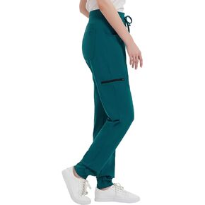 QBK Petite/Regular/Tall Stretchy Jogger Scrubs Yoga Style Scrub Pants for Women High Waisted