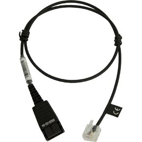 Jabra Quick Disconnect (QD) to Modular (RJ) Straight Bottom Cord, 0.5 Meter 8800-00-94