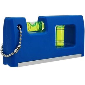 Installation of portable mini-horizontal bubble-inch key buckle level instrument with magnetic function TV frame (blue)