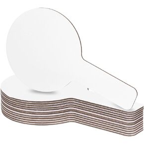 PATIKIL 9x5in Thickened Dry Erase Paddles, 12Pcs Handheld Double Side Circle Answer Paddle Dry Erase Boards for Voting Game Teaching Classroom Office Party