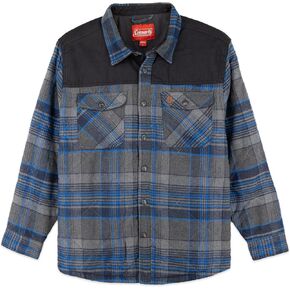Coleman Diamond Quilted Flannel Shirt Jacket - Mens Plaid Flannel Winter Jacket for Outdoor Hiking, Camping, and Hunting