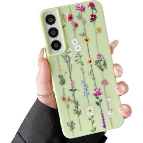ZTOFERA Floral Case for Samsung Galaxy S22 5G,Cute Flower Pattern Case for Girls Women,Flexible Silicone Protective Slim Shockproof Bumper Phone Cover for Samsung Galaxy S22,Clear