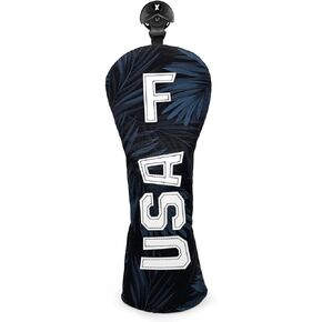 Golf Club Covers Palm Leaves Golf Headcovers Golf Driver Cover Fariway Wood Headcover Hybrid Head Covers 3 Wood Headcover for Scotty Cameron Taylormade Titleist Odyssey