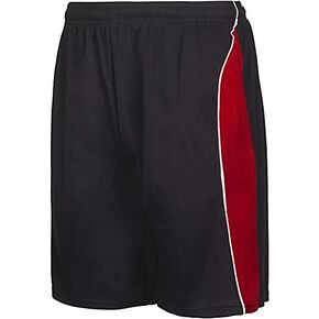 Premium Wear Basketball Shorts for Men with Side Pockets - Black & Red L