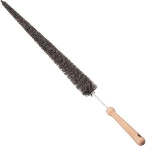 Professional 28-Inch Medium-Soft Goat Hair Dryer Lint Brush Vent Cleaner, Home Essentials Maintenance Tool, Dryer Vent Brush. Manufactured in Belgium by Konex.