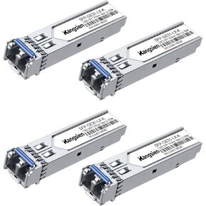 1.25G SFP LC Module 1000Base-LX,1310nm SMF Single Mode Fiber Optic Module, up to 10 km, Compatible with Cisco, Ubiquiti, Mikrotik, D-Link, Netgear, Qnap, Linksys and More (4 Pack)