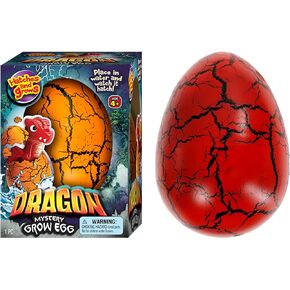 JA-RU Giant Hatching & Growing Dragon Eggs (1 Egg Assorted) Mystery Surprise Dinosaur Toys for Kids. Water Growing Toys. Easter Basket Birthday Party Stocking Stuffer. 4604-1A
