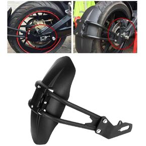 Motorcycle Rear Mudguard, Stainless Steel Fender Rear Cover Back Mudguard Protector Suitable for Convex Rear Flat Fork 12-18 Inch Tires and Other Motorcycle