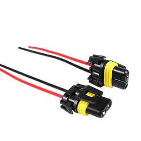 2X H11 to H11B Adapter Pigtail Wiring Harness Plug Female Adapter Socket Connector for HID LED Headlight Fog Light Retrofit