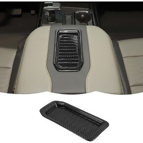 Armrest Storage Box Trim Cover Decoration Interior Accessories Compatible with Chevrolet Silverado/GMC Sierra 2019-2023,for Chevrolet Tahoe/GMC Yukon 2021-2023,for Suburban 2020-2023,Black wood grain