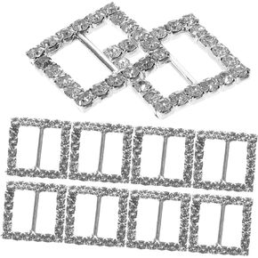 10pcs Ribbon buckle Ribbon sliders rhinestones Accessories