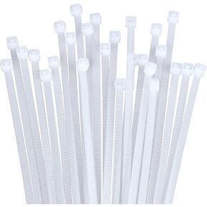 250Pcs Nylon Cable Zip Ties Self-locking 14 Inch White
