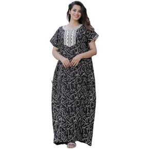 Experience Comfort In Style Indian Women's Cotton Traditional Printed Maxi Long Nightgowns