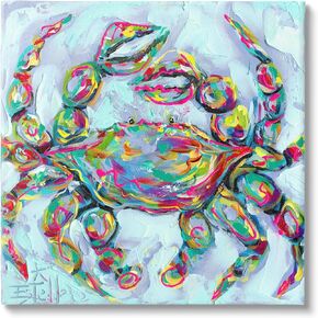 Stupell Industries Modern Crab Portrait Canvas Wall Art by Estelle Grengs