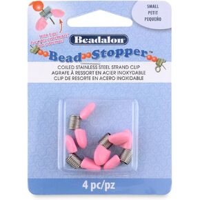 Beadalon Bead Stopper, Small, Pink Tips, 9 pc