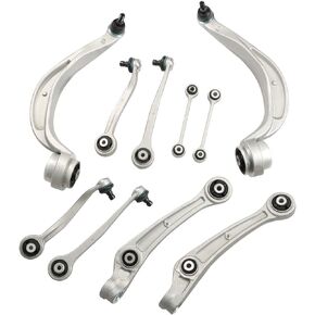 WFLNHB Set of 10 Front Upper and Lower Control Arms Ball Joint Assembly LH and RH Stabilizer Link Kit Replacement for Audi A4 A5 Quattro S4 RS5 Q5 2012-2016