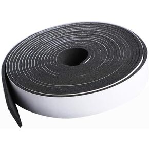 YXQ Foam Weather Stripping Tape Waterproof CR Sealing Neoprene Single-Sided Adhesive EVA Seal(1/8'' W X 1'' T X 16.7ft L)