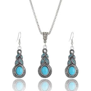 Jewelry Sets for Women,Rhinestone Necklace for Women and Pierced Fashion Earrings Bridesmaid Accessories Necklace Earrings Set for Wedding Prom Anniversary Mothers Day Gifts