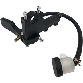 Motorcycle Clutch Thumb Brake Lever, 7/8in Universal Aluminium Alloy Rear Master Straight Pump Cylinder Handle Kit