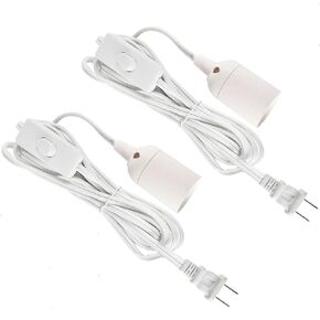 بسيط ديلوكس 15 قدم 360 واط تمديد فانوس معلق ضوء مصباح الحبل كابل E26 مقبس تشغيل / إيقاف (لا يوجد لمبة متضمنة)، أسود in Kuwait