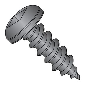 Small Parts 1212AQPB Steel Sheet Metal Screw, Black Oxide Finish, Pan Head, Square Drive, Type A, #12-11 Thread Size, 3/4" Length (Pack of 50)