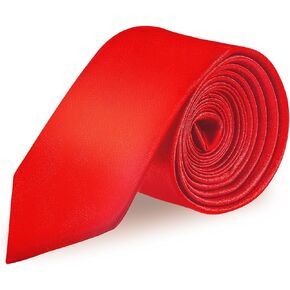 Men's Ties, Solid Pure Color Tie Thin Silk Tie Mens Skinny Neck Tie Formal Satin Neckties Red Dress Ties for Men Women Business Wedding Party Costume Accessories