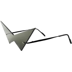 STEALTH Anime Inspired Futuristic Comic Costume Cosplay Pointy Triangle Sunglasses (Black), Large