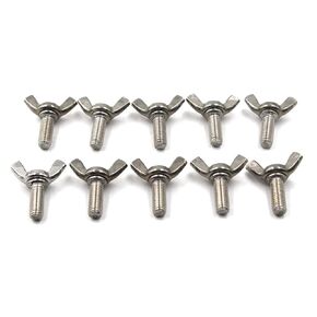 304 Stainless Steel Wing Bolt Set M8x16 Hand Twist Screw Butterfly Screw Sets 10PCS