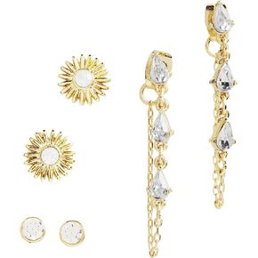 Mud Pie Women's Dainty Earring Set, One Size