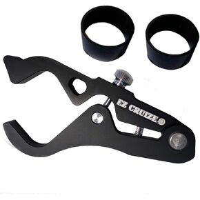 Heavy Duty EZ Cruize V-2.0 - نظام تثبيت سرعة الدراجة النارية - مساعدة الخانق العالمية - مشبك قفل قبضة المعصم/اليد - أكبر وأفضل (أسود)